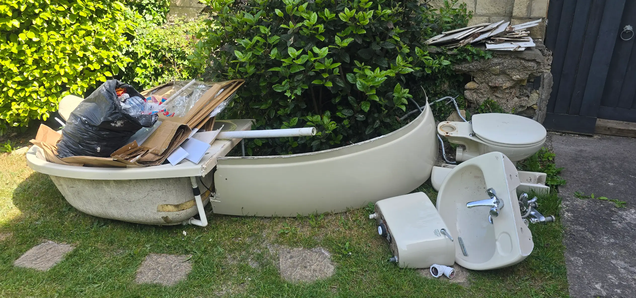 Construction site before rubbish removal