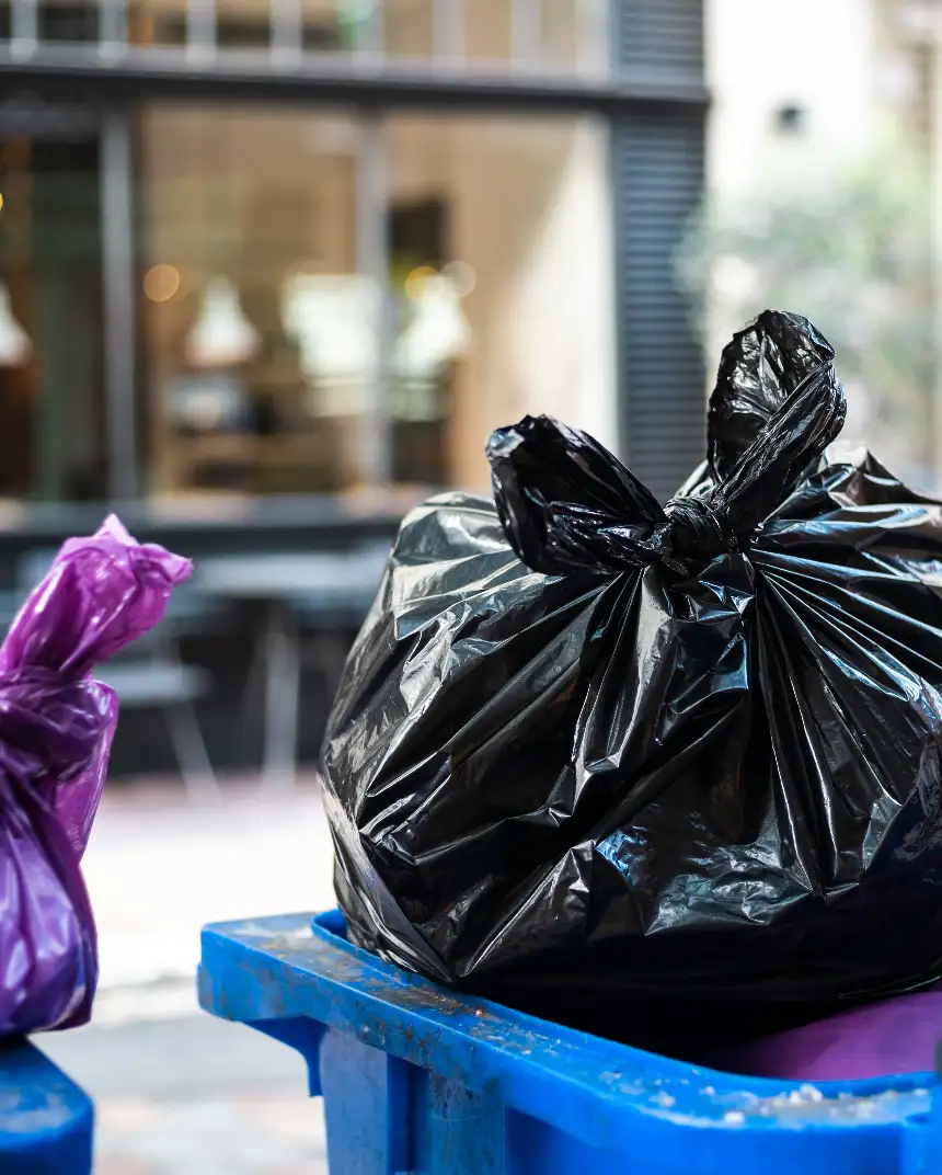 Office furniture and equipment being removed during a commercial clearance service